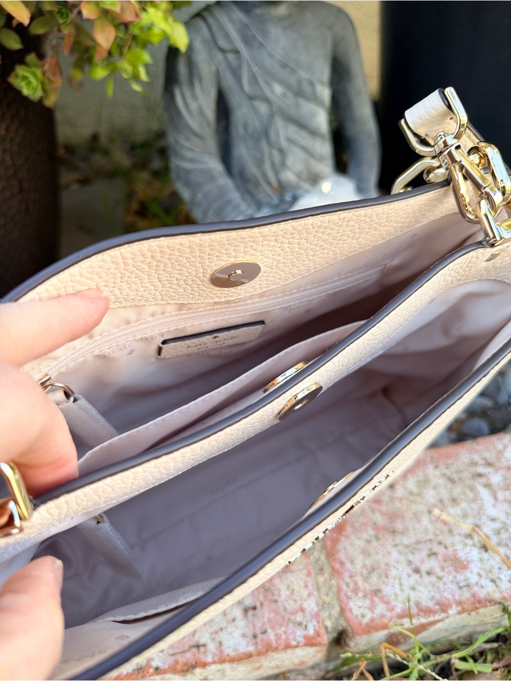 Kate Spade Aubrey Parchment Leather Satchel Top Handle Crossbody Bag NWT - Picture 7 of 7